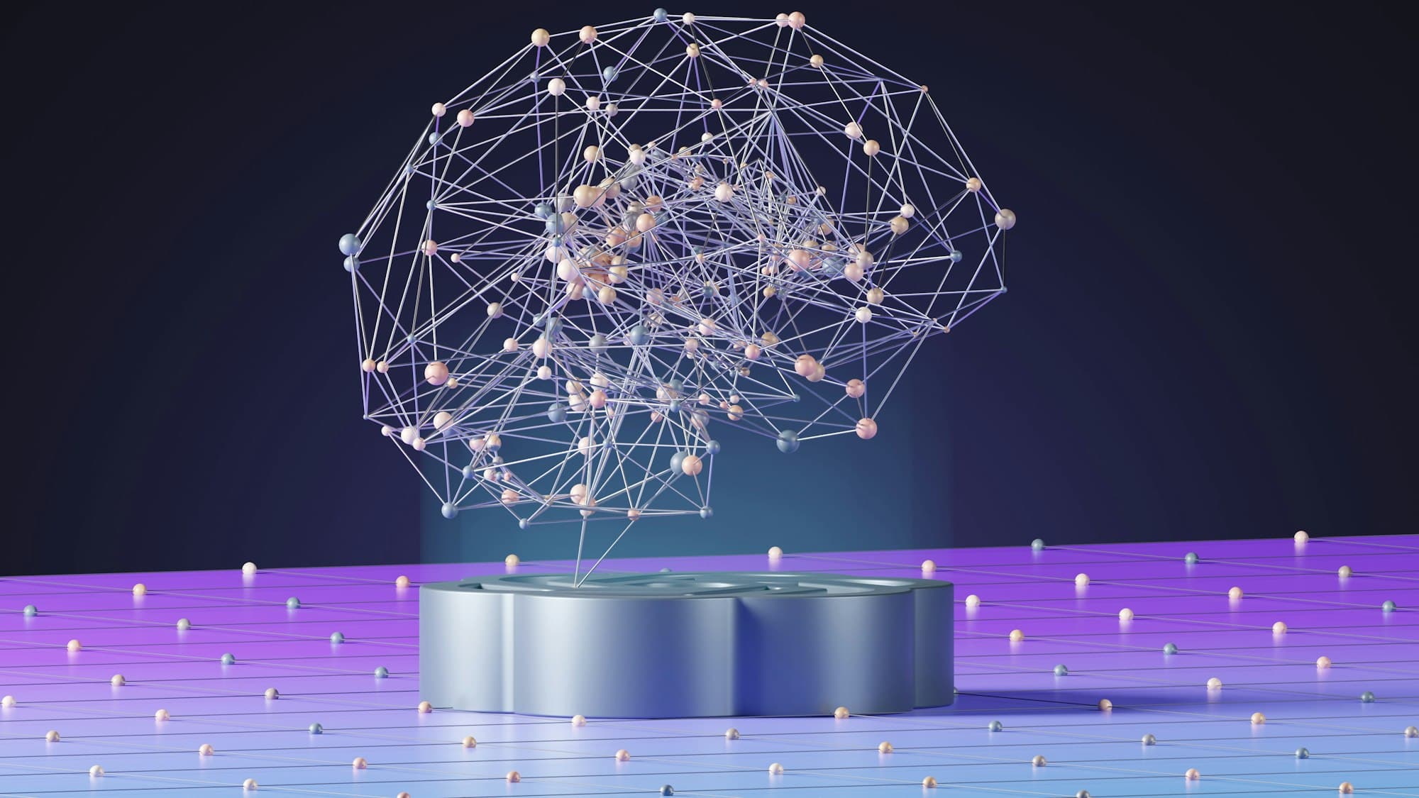 A dense network of connected nodes.